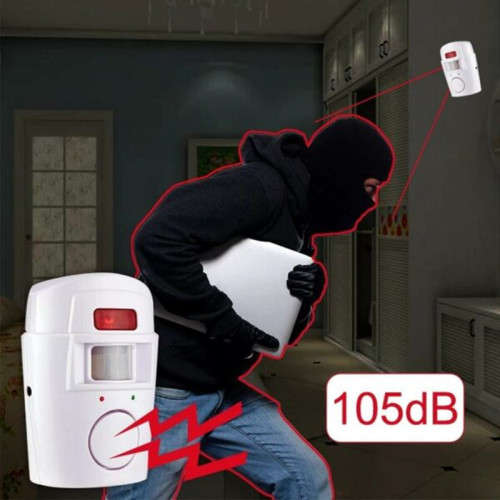 105db Wireless Motion Sensor Alarm Remote Control Shed Garage Caravan IR Detector