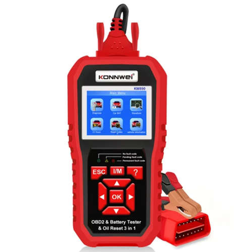 KONNWEI KW890 3-in-1 OBD2 Scanner Car Battery Tester
