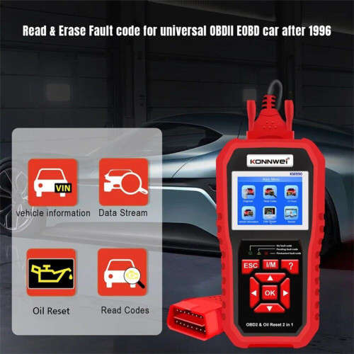 KONNWEI KW890 3-in-1 OBD2 Scanner Car Battery Tester