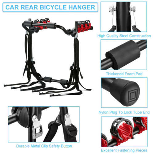 JG512 Bike Rack Rear Trunk Mount for Car/SUV/Sedan/Hatchback