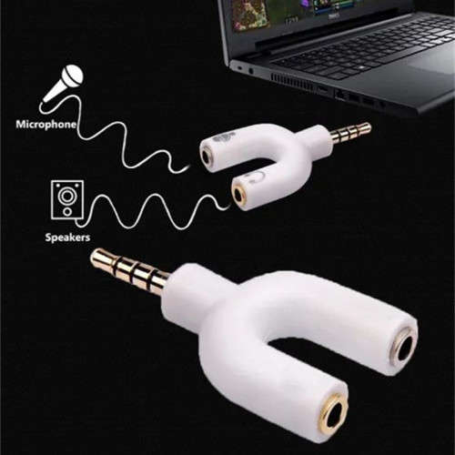 KY-148 U-Shaped Stereo 2 Way Converter Headphone Splitter 3.5mm 1 Male to 2 Female