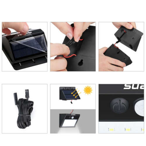 FA-30 LED Sensor Solar Wall Light Detachable Solar Panel