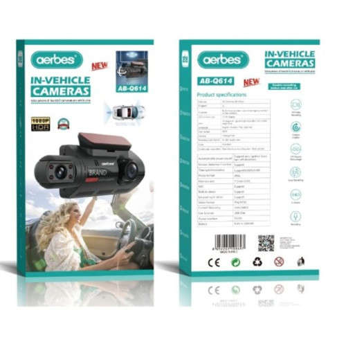 AB-Q614 HD 1080P HDR In Vehicle Dual Dashboard Camera
