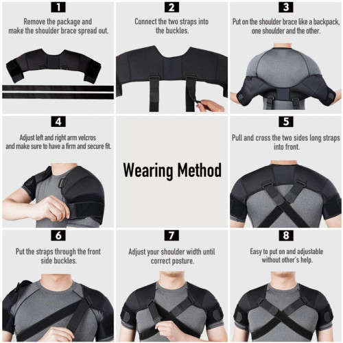 Adjustable Sports Shoulder Support Straps With Double Shoulder Straps