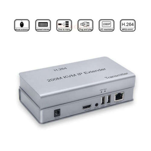 HDMI 200M USB HD KVM IP Extender for USB Keyboard Mouse Laptop to Monitor