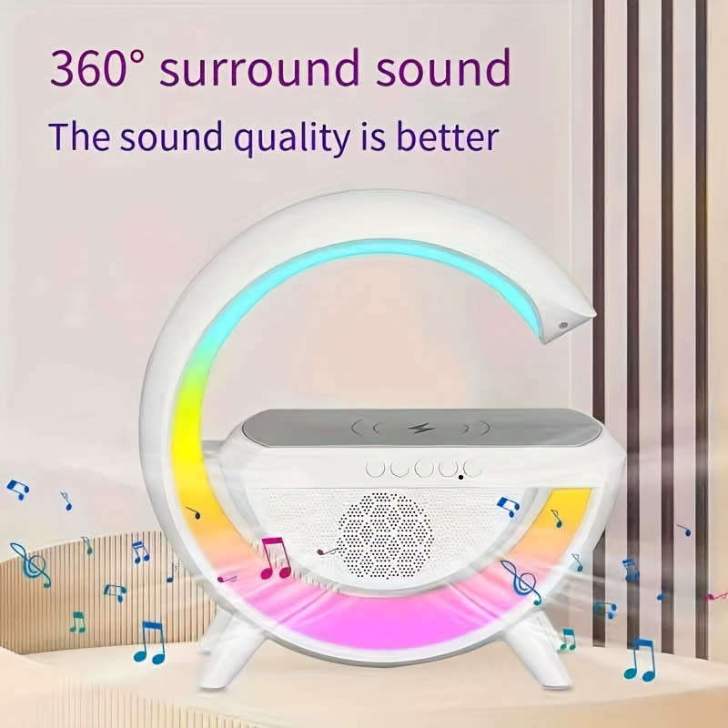 Smart G-Type Bluetooth Wireless Charging Smart Speaker RGB Desk Lamp