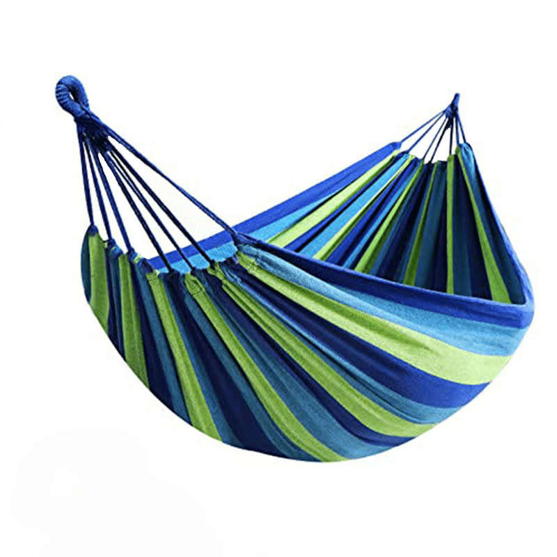 Portable Outdoor Hammock Canvas Stripe Home Swing Camping Garden Hanging Chair