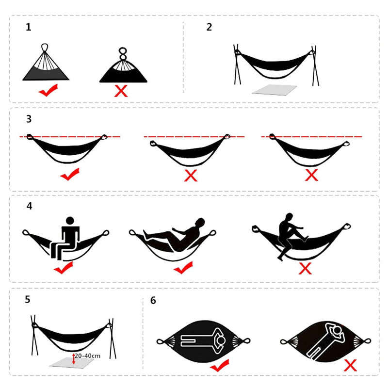 Portable Outdoor Hammock Canvas Stripe Home Swing Camping Garden Hanging Chair