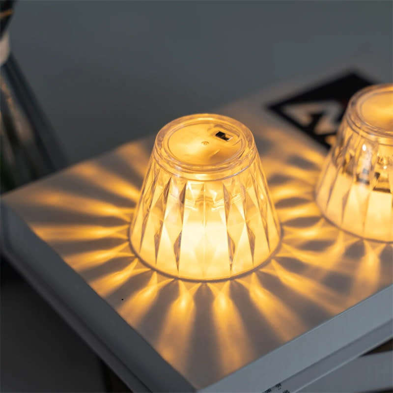 Home Retro Night Light Crystal Atmosphere Projector Table Lamp