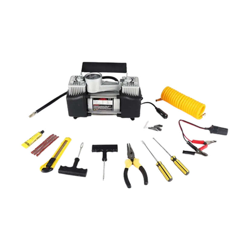 Car Air Compressor 2 Cylinder With Service Tool Air Compressor 12V