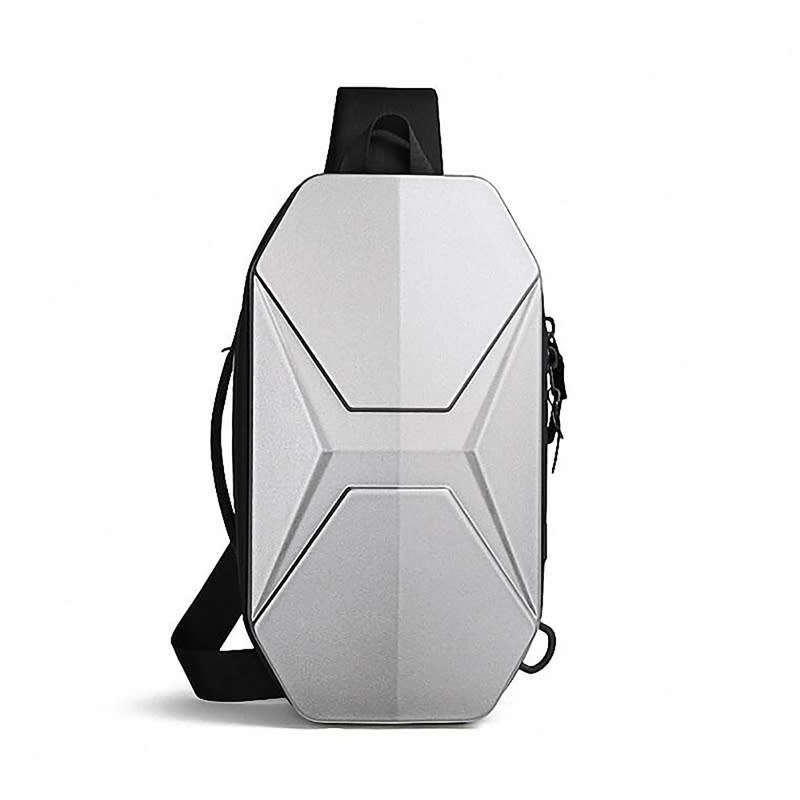 Waterproof Crossbody Shoulder Bag Hiking Hard Shell Chest Bag with USB Charging Port