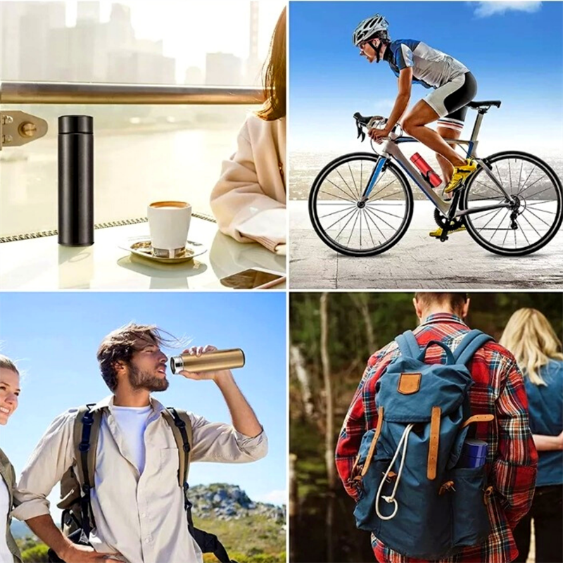 Stainless Steel Thermos Smart Water Bottle Leakproof Thermos with Temperature Display 500ml