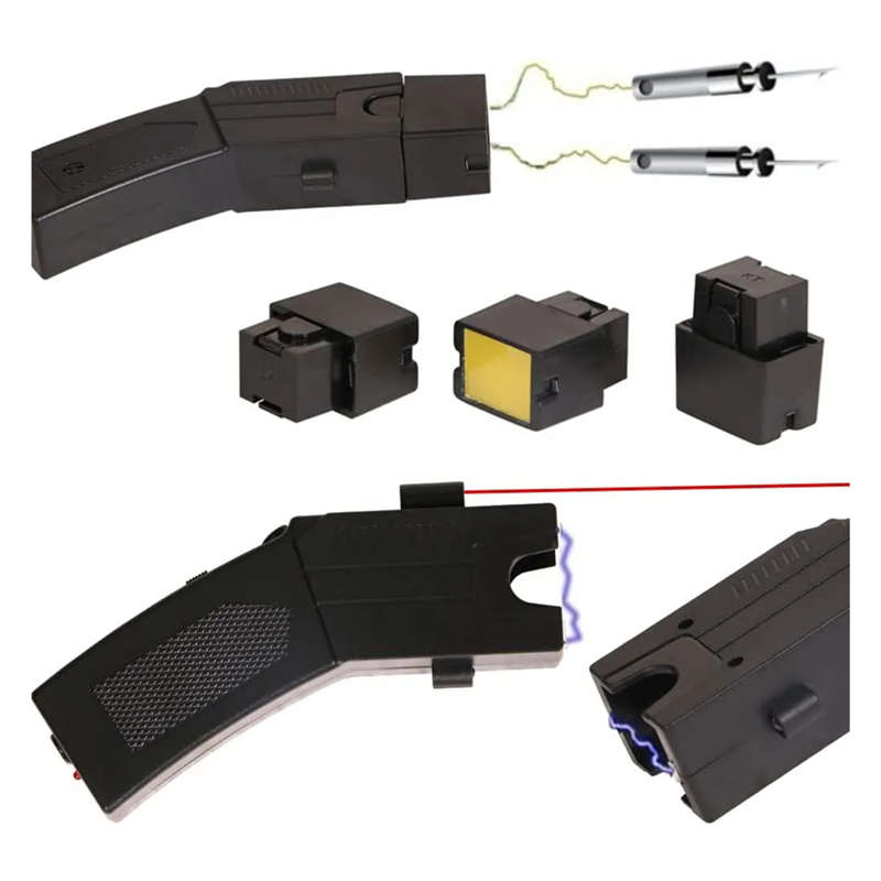 New Police Rechargeable Stun Needle Outdoor Self-Defense Stun Gun & Long Range (5m)