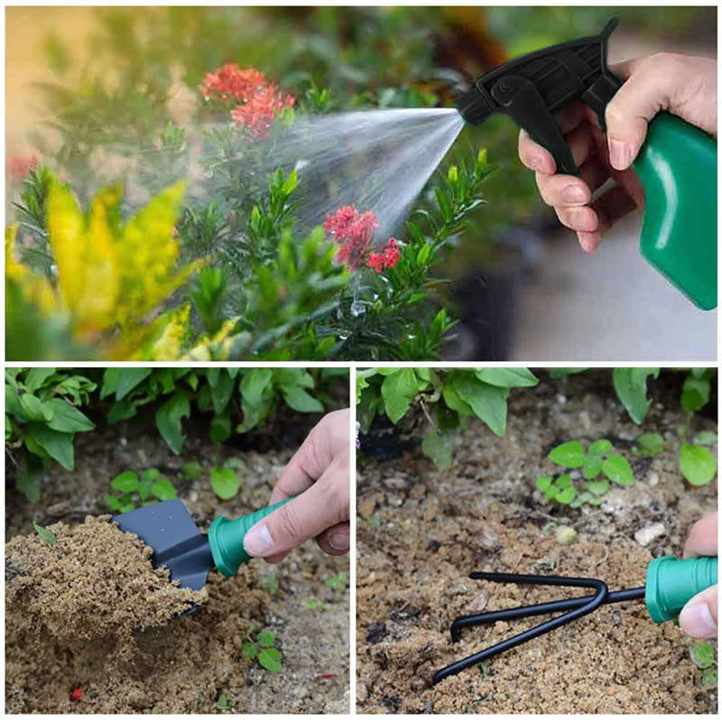5-Piece Garden Tool Box Set With Portable Carrying Case For Patio Or Indoor Gardening