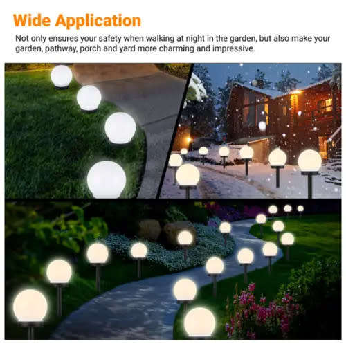 4 PCS LED Solar Garden Lights Camping Waterproof Ground Plug-in Lawn Light Landscape Lights