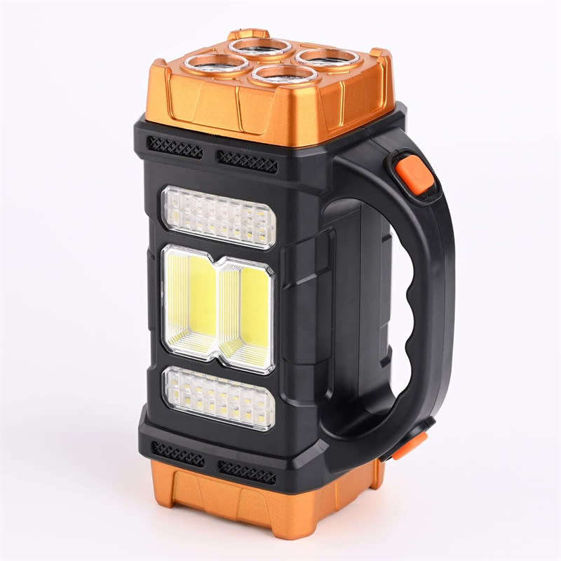 4 Lighting Modes USB Long Range Flashlight Waterproof Solar Night Fishing Flashlight