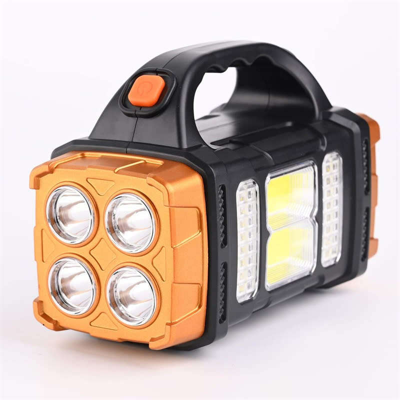 4 Lighting Modes USB Long Range Flashlight Waterproof Solar Night Fishing Flashlight