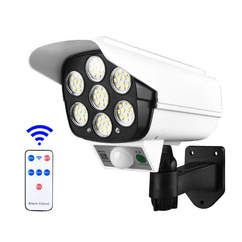Solar Light Remote Control Fake Camera Sensor Street Lamp Wall Lamp Garden Lamp 77LED