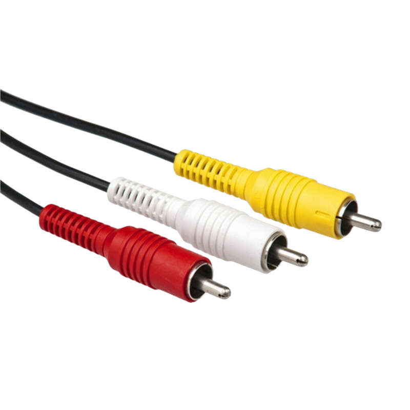 1.5m Phono Plug RCA Audio Video AV TV Cable Lead 3 RCA to 3 RCA Yellow Red White