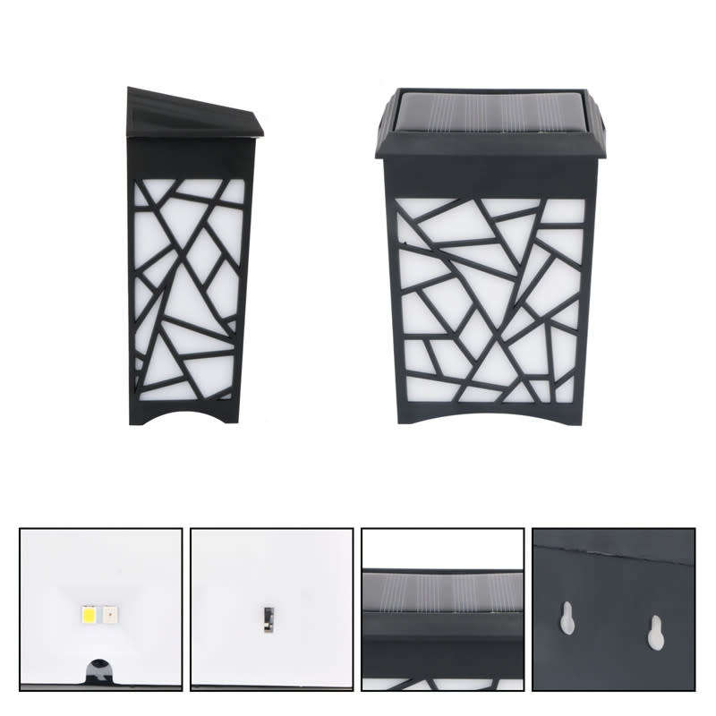 LED Outdoor Solar Light IP65 Waterproof Decorative Wall Lamp RGB and Warm White