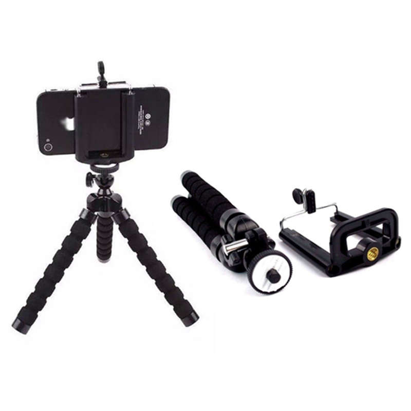 Mini Octopus Tripod Clip Flexible Sponge Tripod Pocket Smartphone Holder