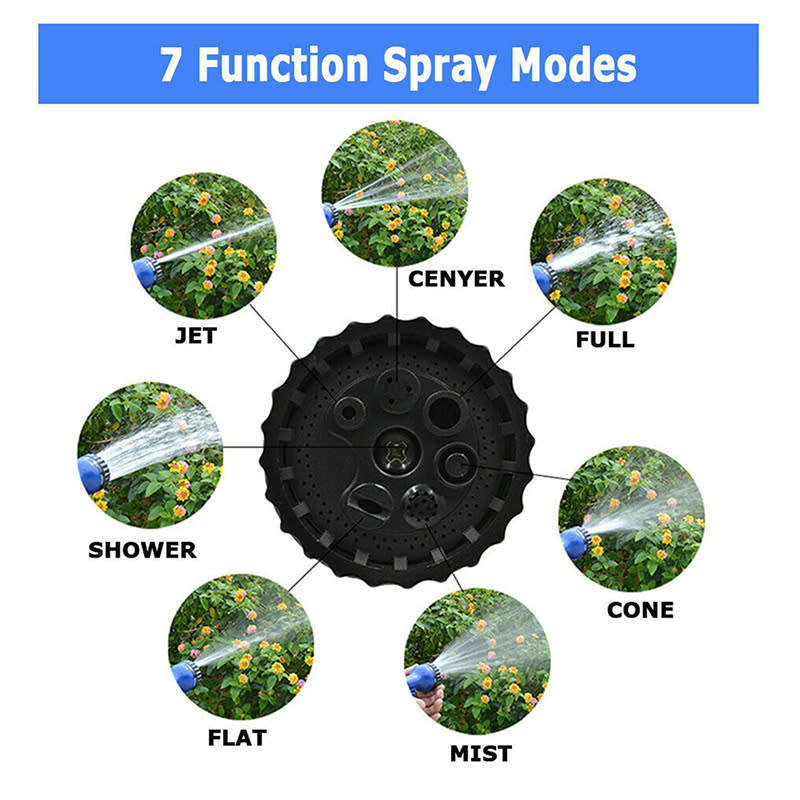50FT Expandable Garden Hose DIY Universal Connector Leakproof Lightweight Flexible Hose