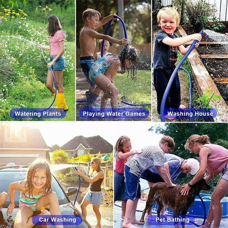 50FT Expandable Garden Hose DIY Universal Connector Leakproof Lightweight Flexible Hose