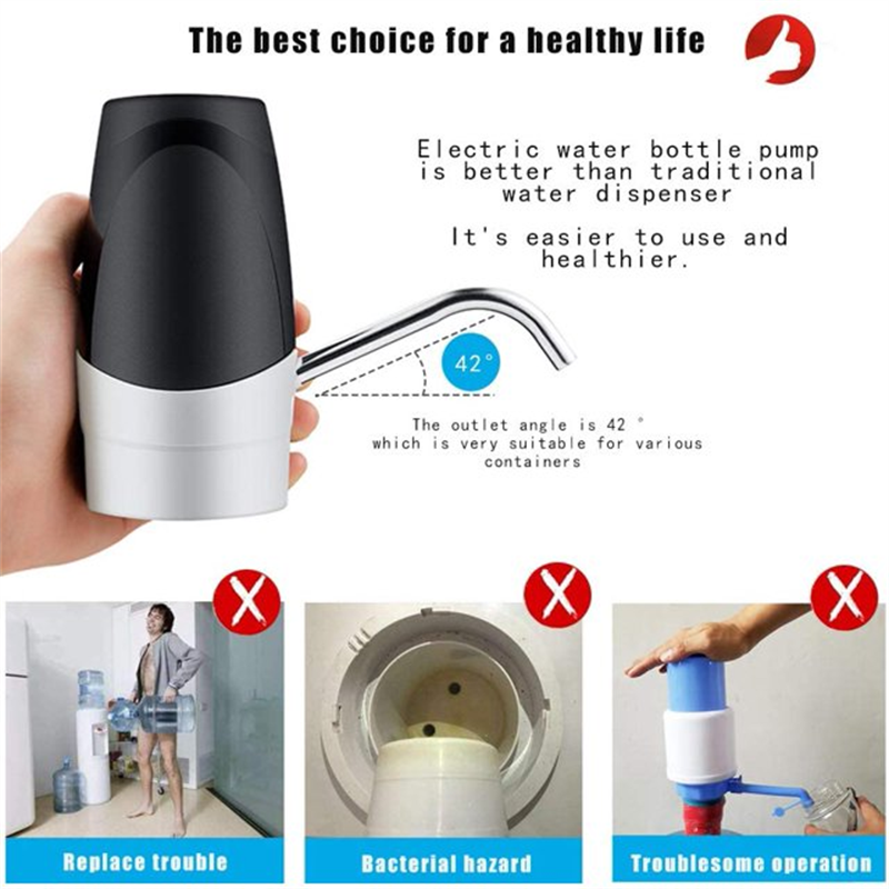 USB Rechargeable Portable Automatic Water Dispenser Drinking Pump