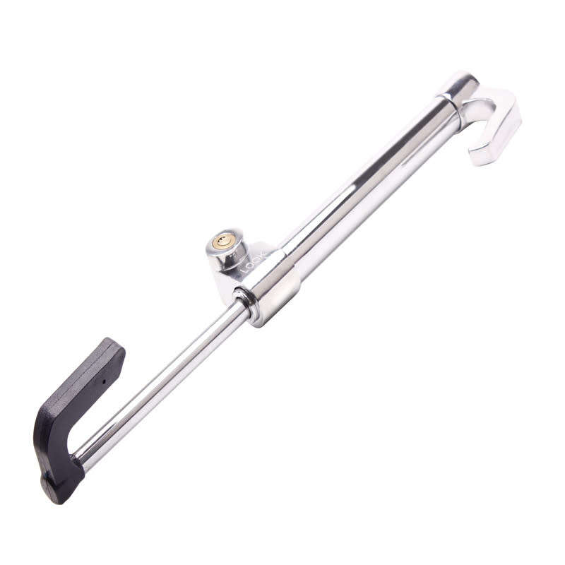 Anti-theft Stainless Steel Telescopic Double Hook Car Clutch Pedal Lock with 3 Keys