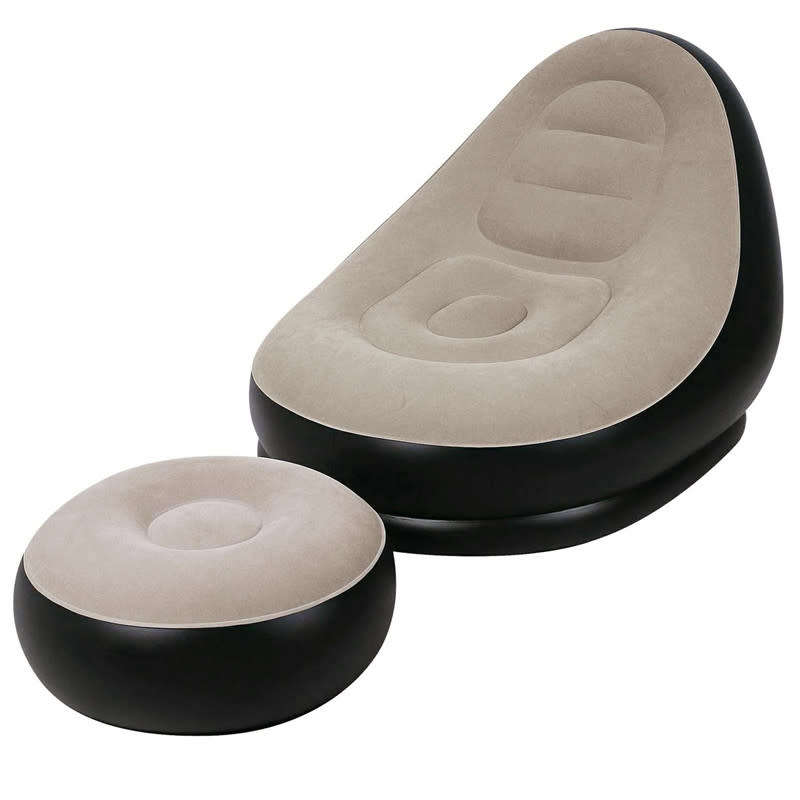 Leisure Reading PVC Flocking Lazy Inflatable Sofa Portable Lazy Outdoor Inflatable Footstool Seat
