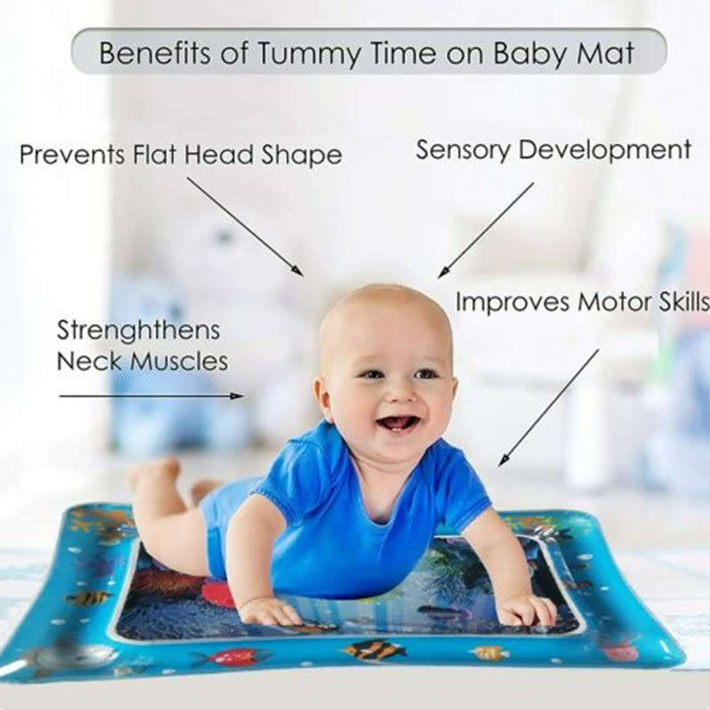 Children`s Water Mat Baby Inflatable Water Mat Development Sensory Toy