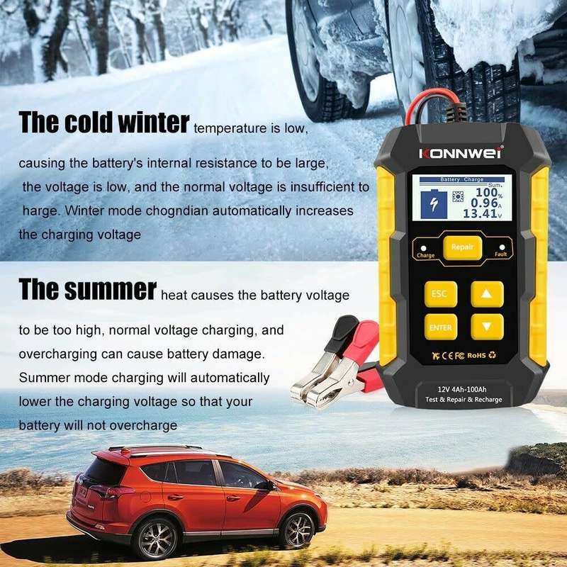 KW510 Car Battery Tester Vehicle Battery Charging System Tester Professional Diagnostic Equipment