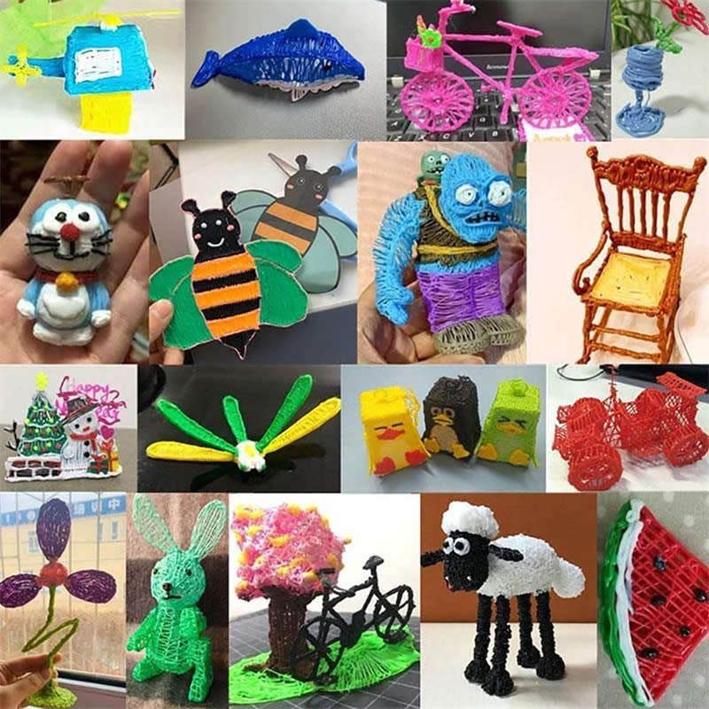 3D Pen with Colorful PLA Filament Refill, Compatible with PLA and ABS, Creative Toy