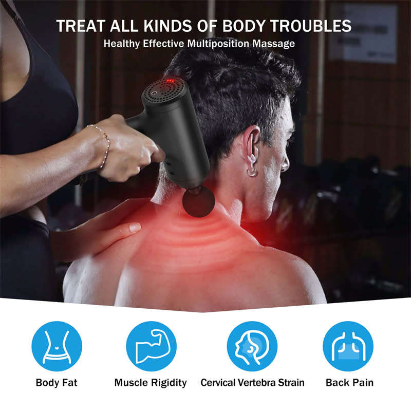 Electric Muscle Relaxer USB Rechargeable Sports Massage Gun Fashion Fascia Gun