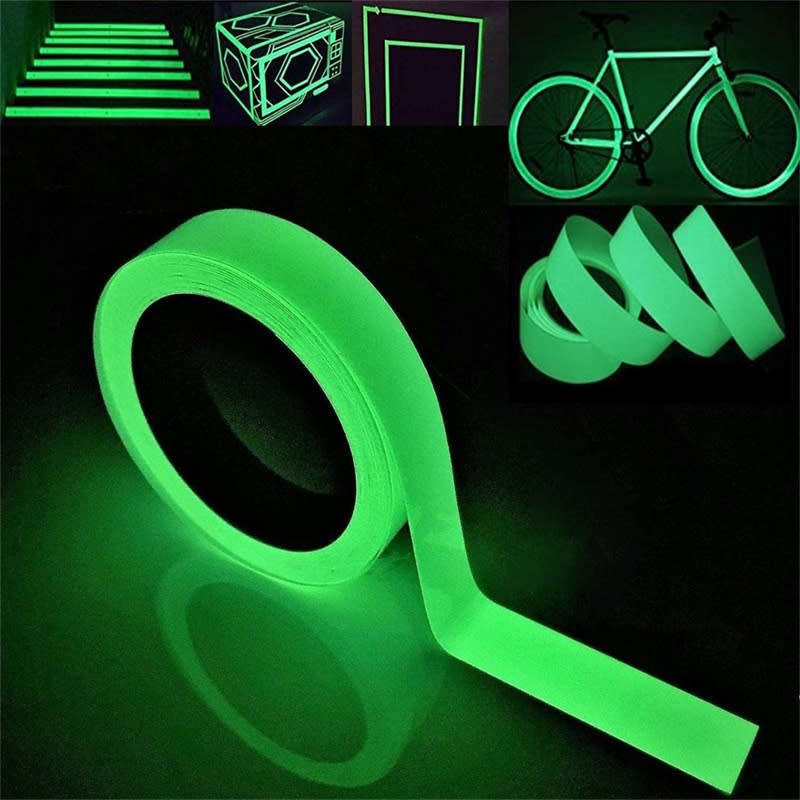 1Pcs Safety Exit Sign Warning Self Adhesive Luminous Tape