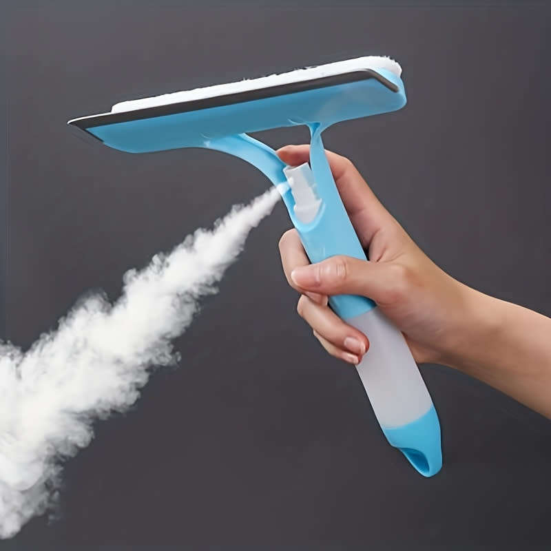Multifunctional 3-in-1 Glass Wiper Cleaning Tool with Spray Bottle