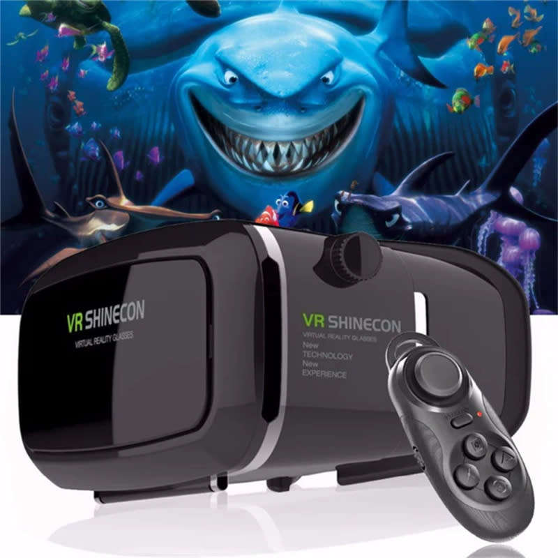 VR 3D IMAX Video Game Glasses Universal Virtual Reality + Bluetooth Controller