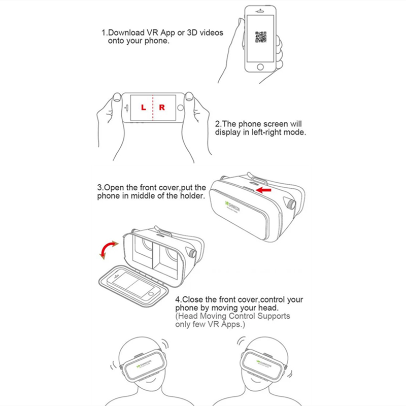 VR 3D IMAX Video Game Glasses Universal Virtual Reality + Bluetooth Controller