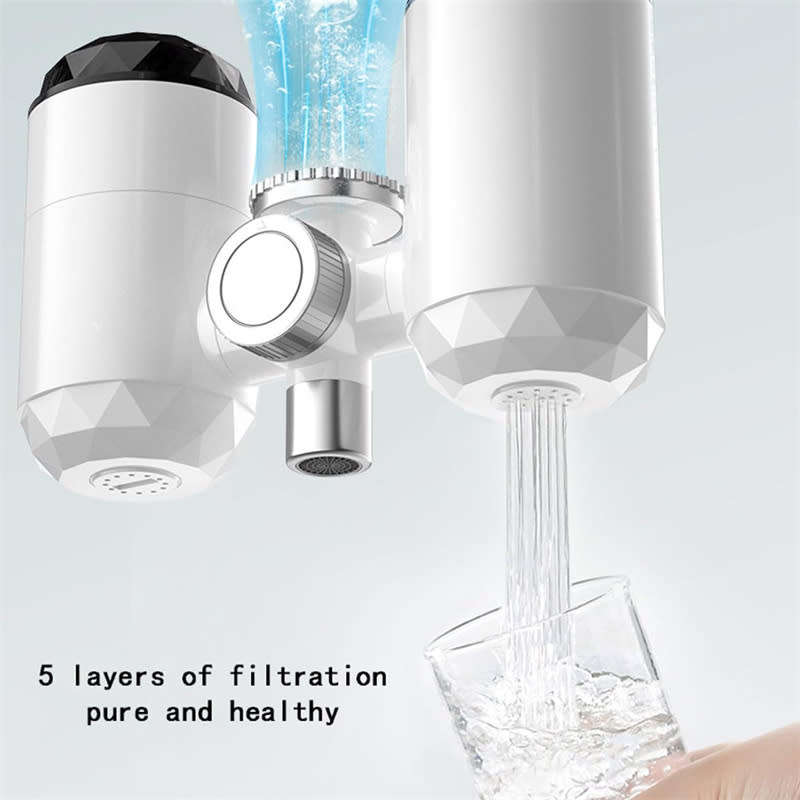 3-in-1 Kitchen Faucet Purifier, 3S Instant Hot Water Faucet with LCD Temperature Display