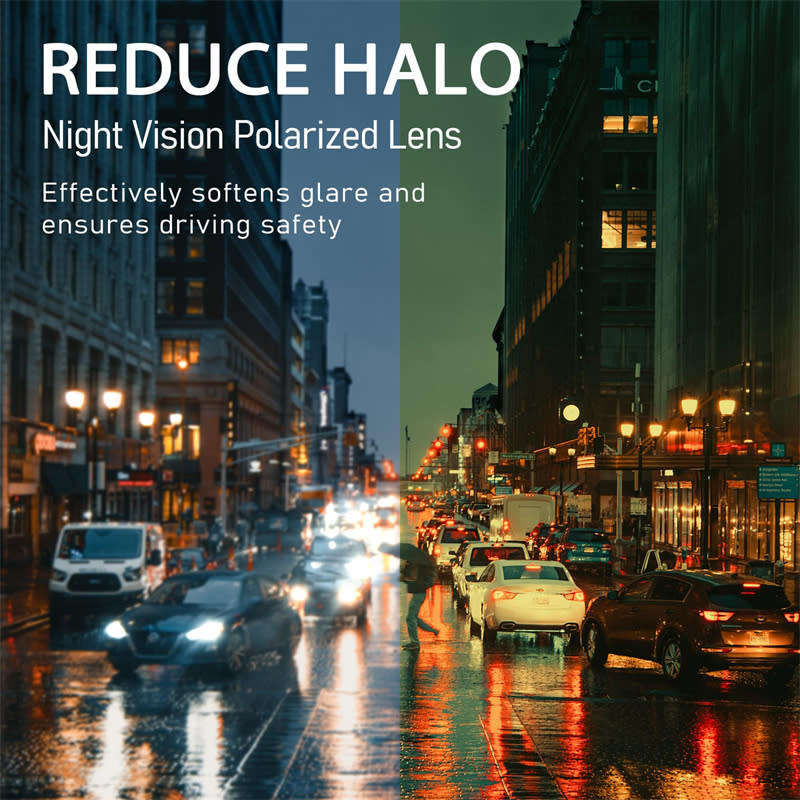 Yellow Polycarbonate Glare Reduction Night Vision Driving Glasses