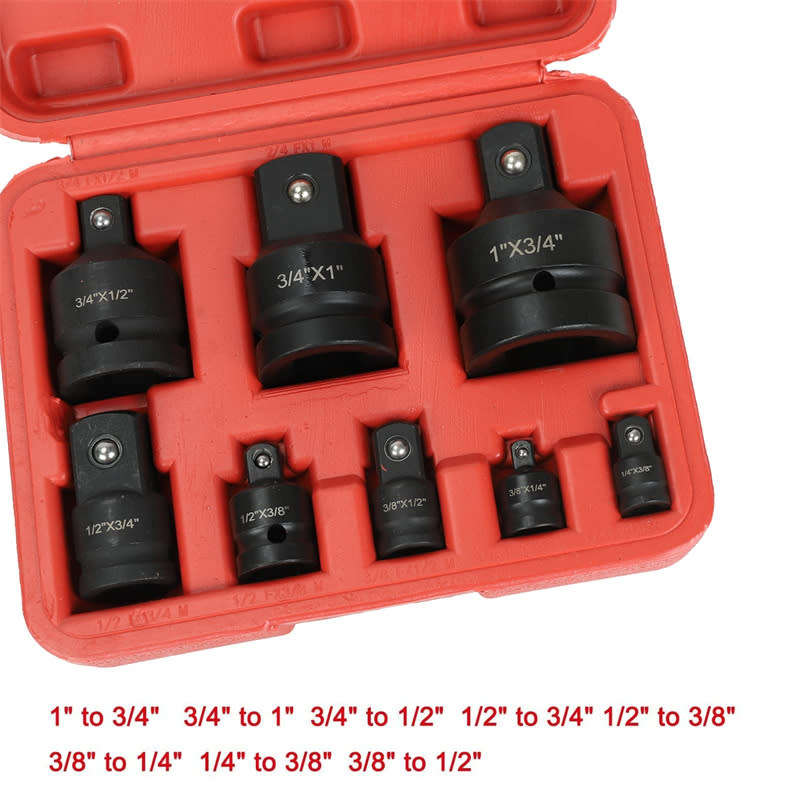 8 PCS Impact Sleeve Adapter Reducer Boost Converter Kit Air Sleeve Mechanical
