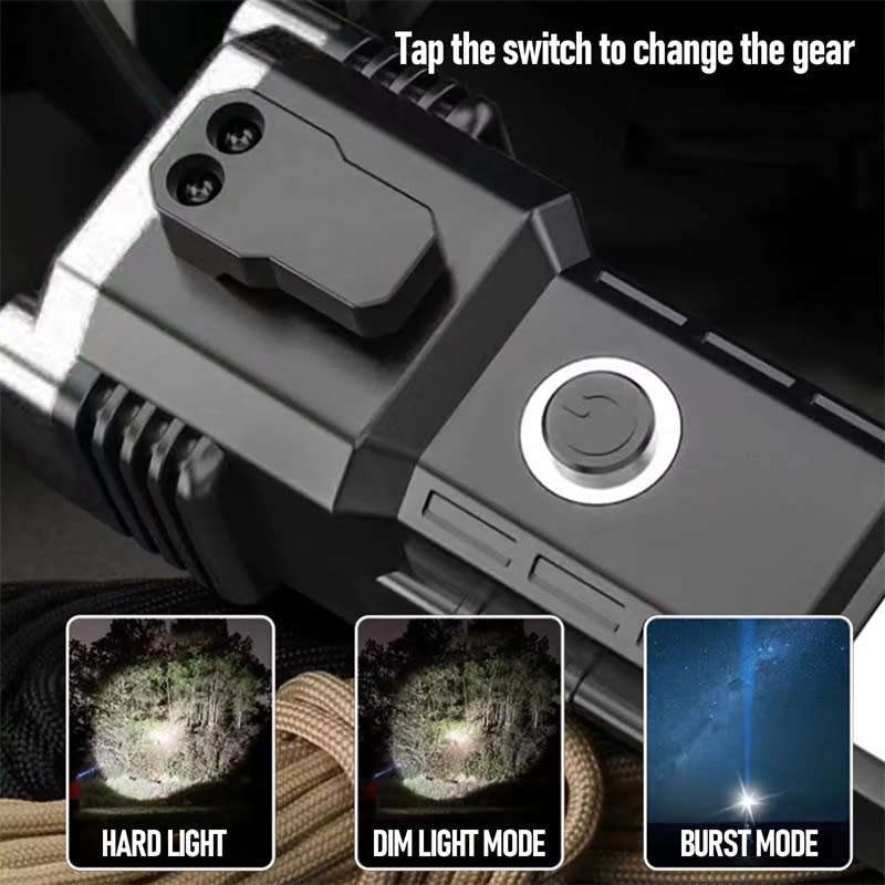 LED Rechargeable Waterproof Car Safety Hammer Flashlight with Window Breaker