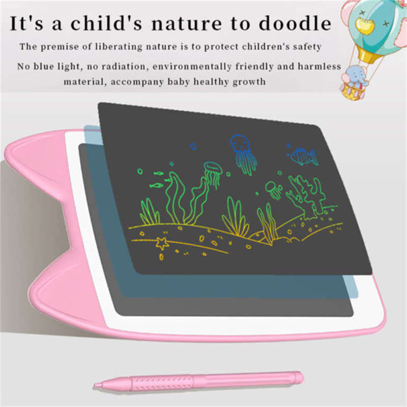 Kids Cat Ear Writing/Drawing Tablet With Stylus 7