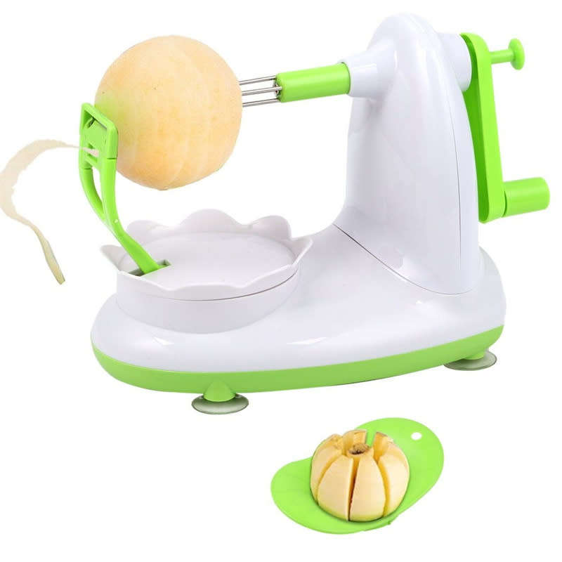 Multifunctional Manual Rotary Apple Peeler and Cutter Stainless Steel Blade Fruit Peeler