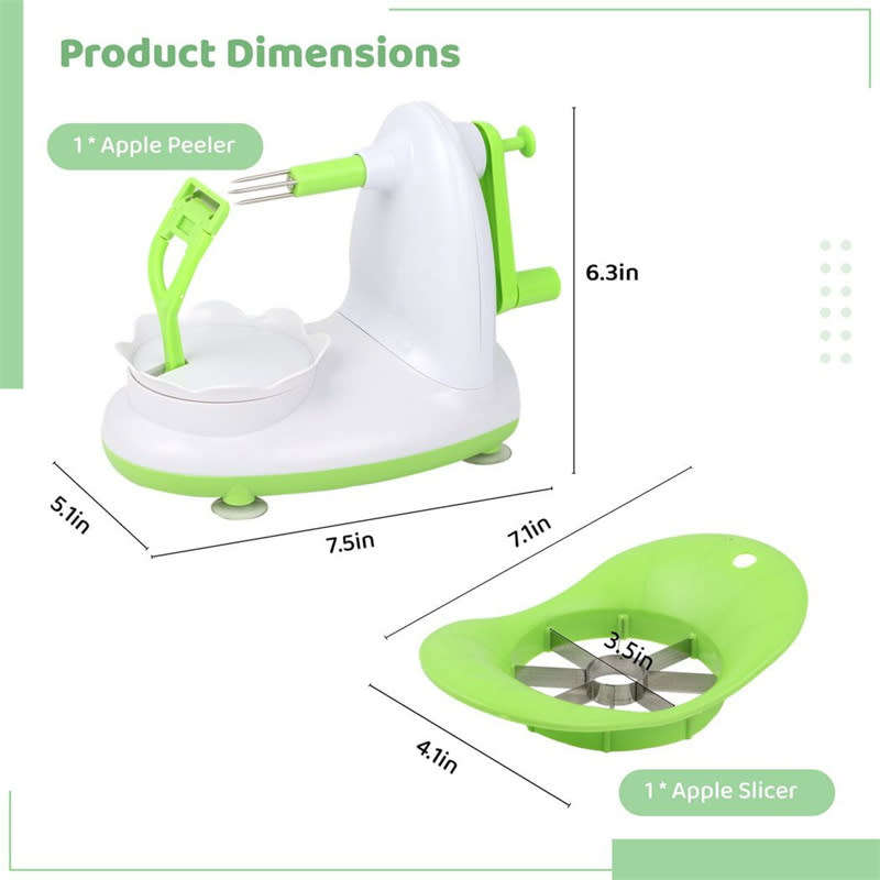 Multifunctional Manual Rotary Apple Peeler and Cutter Stainless Steel Blade Fruit Peeler