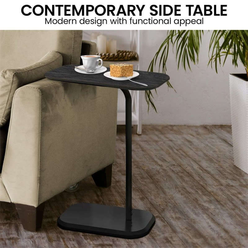 Convenience Concept Oslo Beveled C-Shaped Coffee Table Side Table