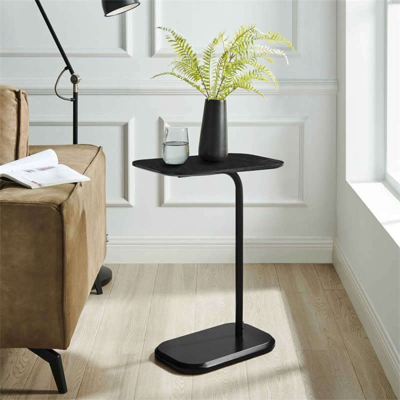 Convenience Concept Oslo Beveled C-Shaped Coffee Table Side Table