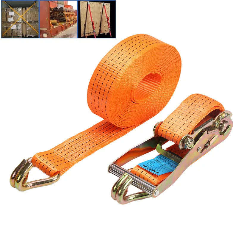 Heavy Duty Ratchet Tie Straps Trailer Cargo Belt Truck Ties 10m X 50mm
