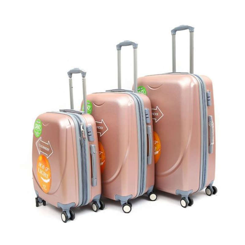 3 Pcs Lightweight Luggage 360° Travel Set Trolley Luggage