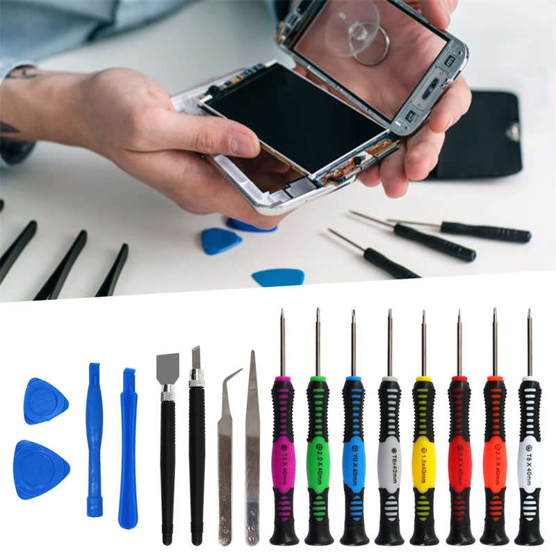 16 in 1 Kit Screwdriver Tweezer Set Versatile Repair Tools for PC Phone